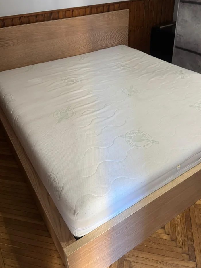 The same mattress after extraction cleaning and disinfection, the staining gone